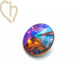 Charl'stone Crystal Rivoli 08mm 1122  - Light Peach Shimmer