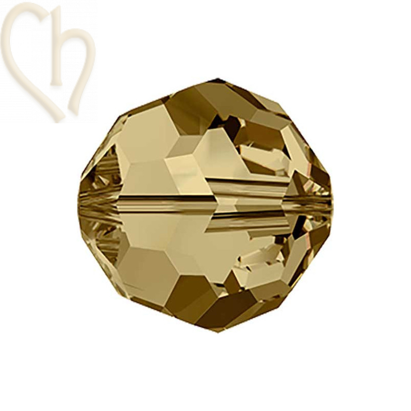 Preciosa Crystal Round Bead 6mm Light Colorado Topaz