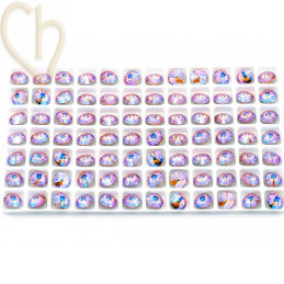 Charl'stone Crystal Rivoli 08mm 1122  - Light Peach Shimmer