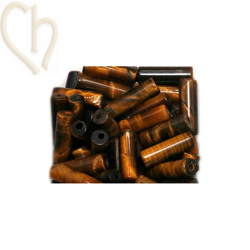 tube 13*4mm natural stone - tiger eye