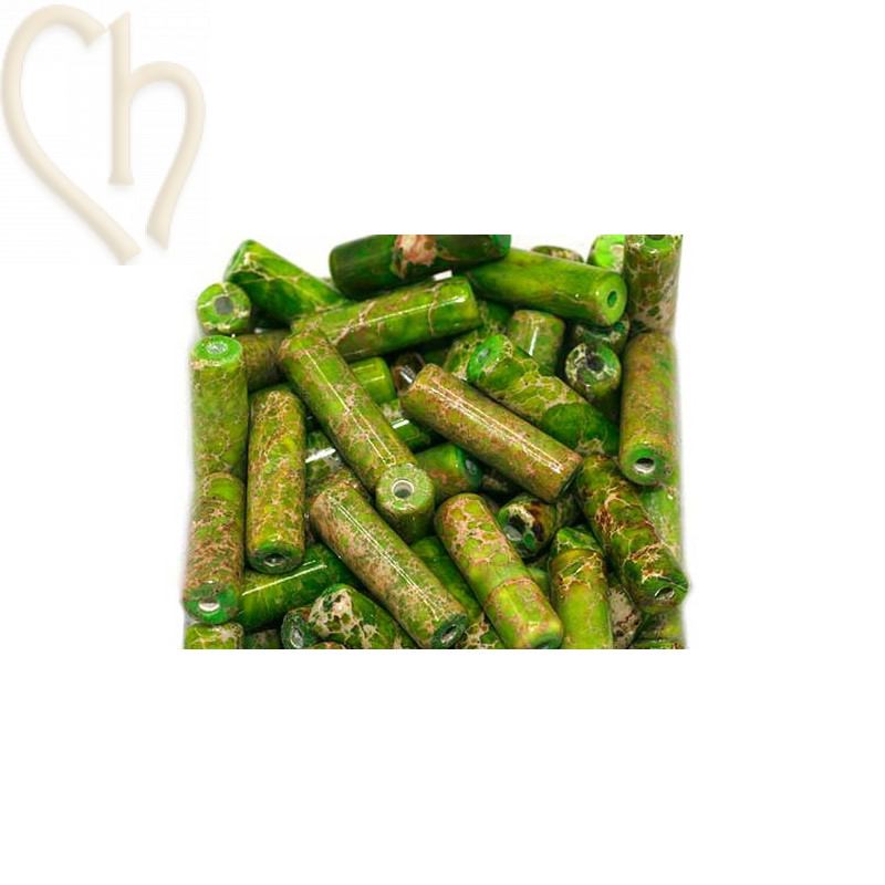 Tube 13*4mm natural stone - Jaspe Imperial