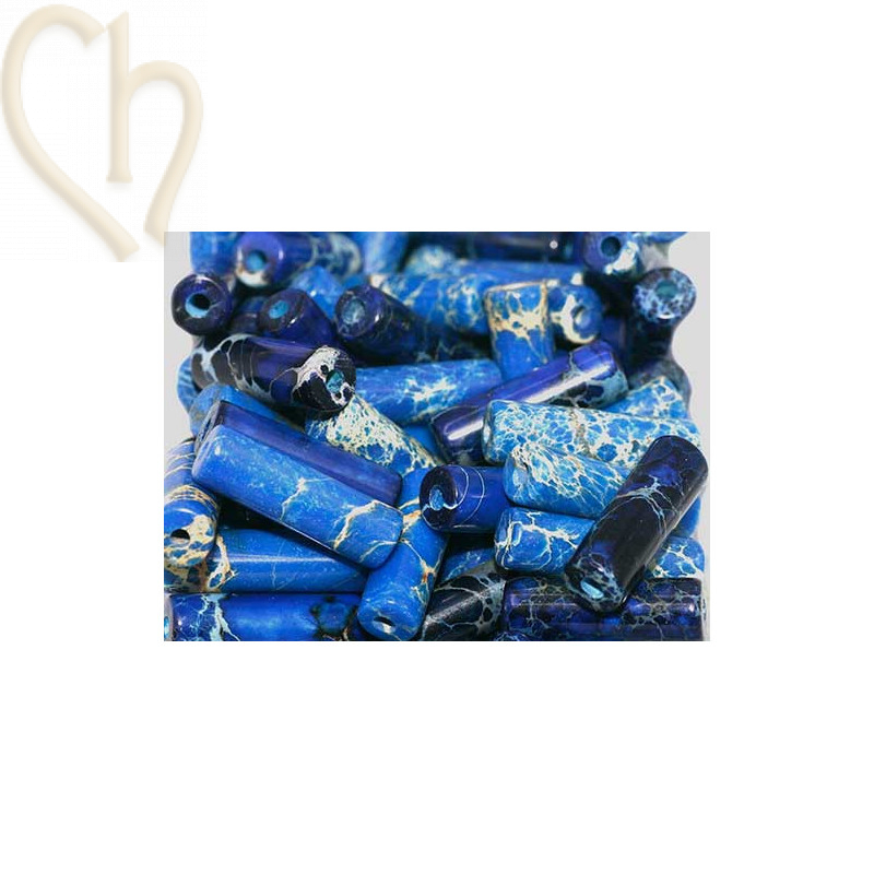 Cilinder natuursteen 13*4mm Jaspe Imperial blauw