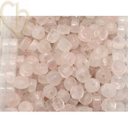 Rondelle Pierre Naturelle 2*4mm Quartz Rose
