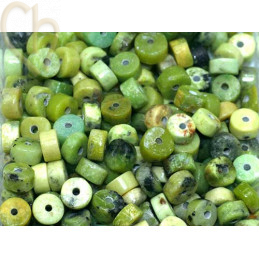 Rondelle Pierre Naturelle 2*4mm Chrysoprase Citron