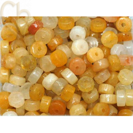 Ring Natural Stone 2*4mm Agathe Jaune