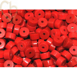 Rondelle Pierre Naturelle 2*4mm Jaspe Rouge