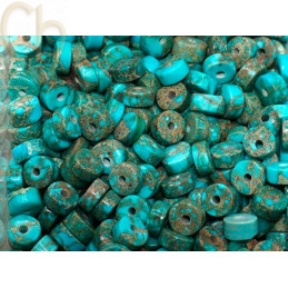 Rondelle Pierre Naturelle 2*4mm Jaspe Imperial Turquoise