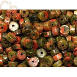 Rondelle Pierre Naturelle 2*4mm Unakite