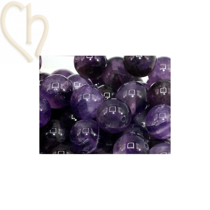 Gemstone round 10mm - Amethist