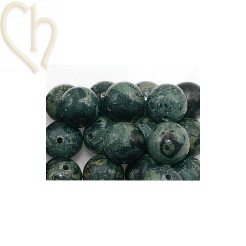 Pierre naturelle rond 10mm - Jaspe Kambaba