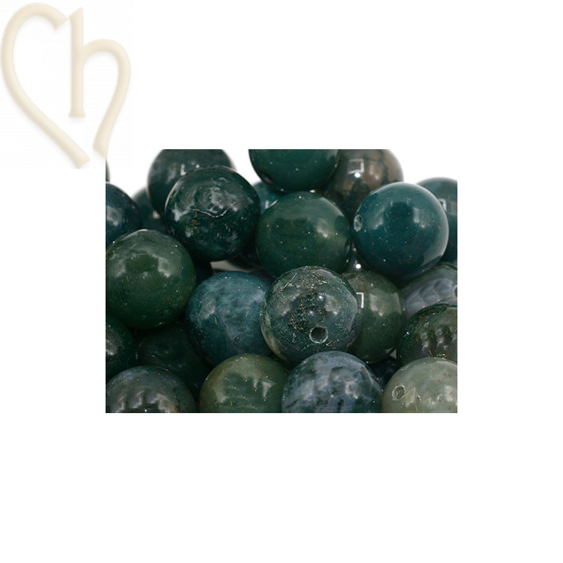 Pierre naturelle rond 10mm - Agate Mouse