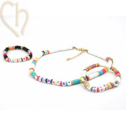 Letterkralen alfabet rond kleur 6mm