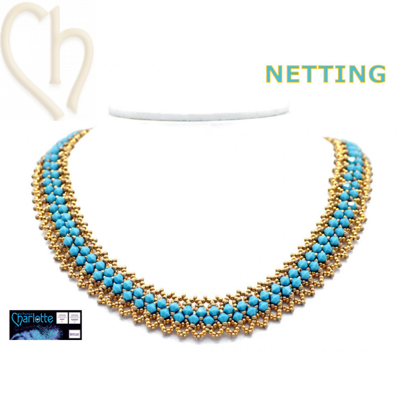 Kit Halsketting Netting - Turquoise Gold