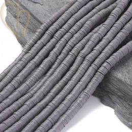 Heishi Rings 8mm Grey String 40cm