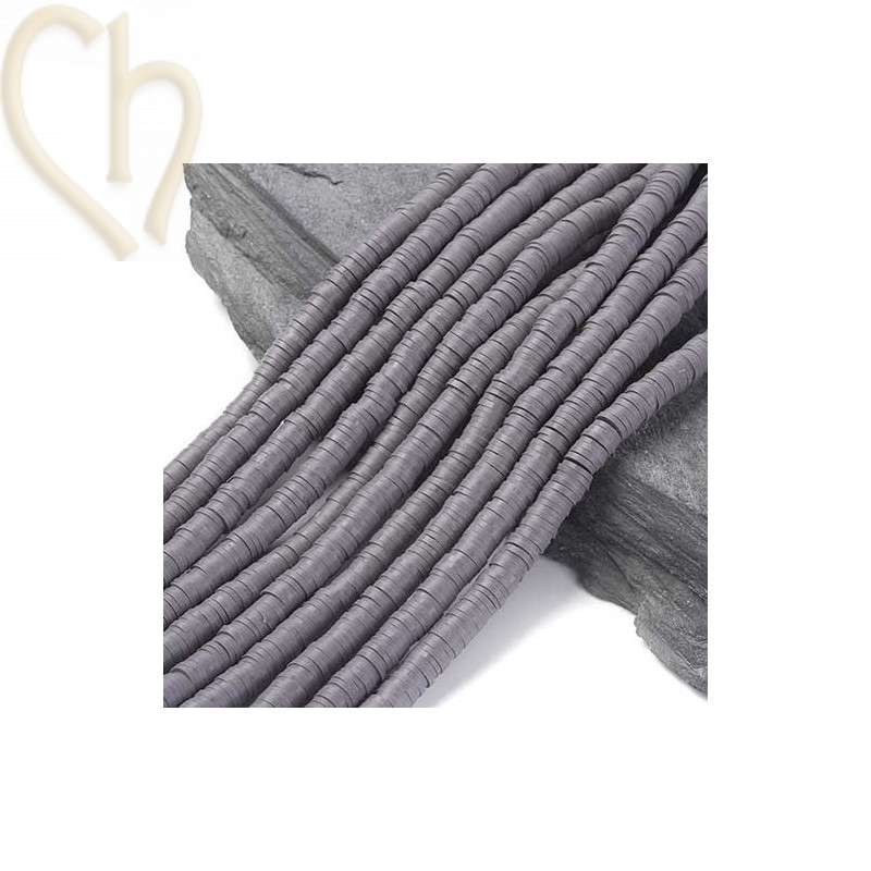 Rondelles Heishi 6mm Gris par Fil 40cm