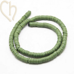 Heishi rondellen 6mm khaki String 40 cm