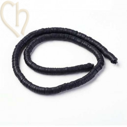 Heishi Rings 6mm black String 40cm