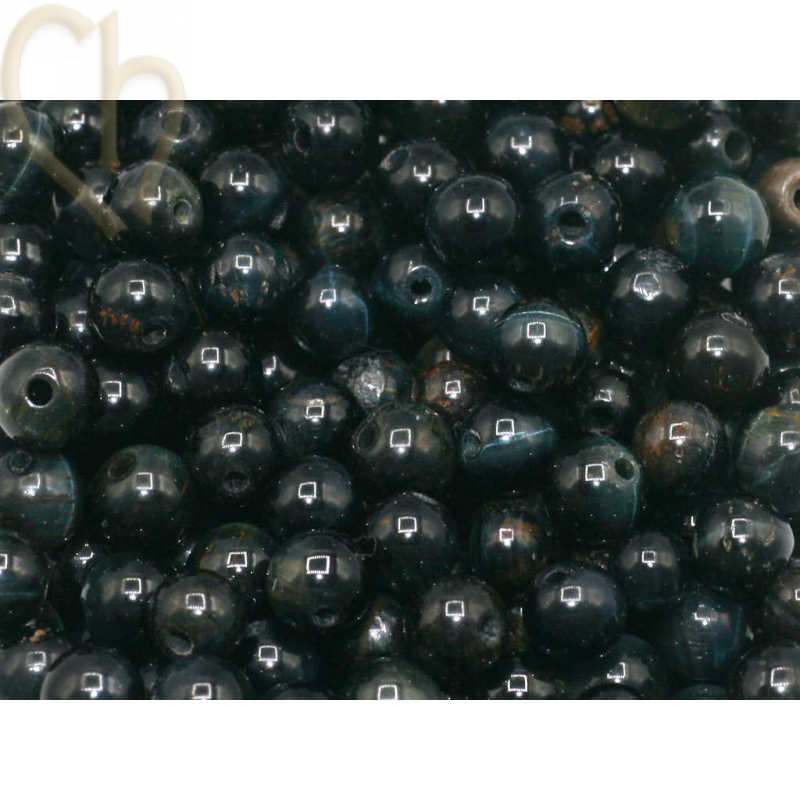 Gemstone round 6mm - Oeil de Faucon
