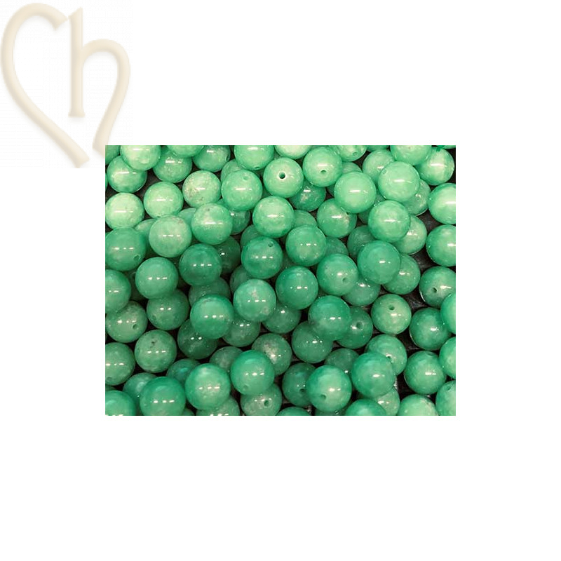 Gemstone round 8mm - Angélite Green