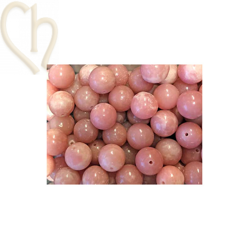Gemstone round 10mm - Opal Rose China