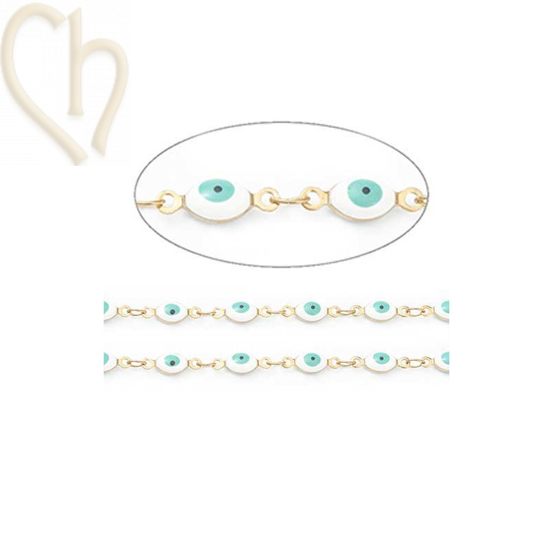 Stainless Steel chain unwelded with white enamel