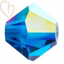 Preciosa Crystal Rondelle Bead 3mm Capri Blue AB