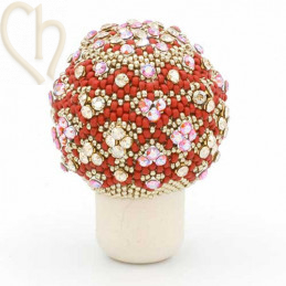 Kit flessenkurk Franco rond Rood