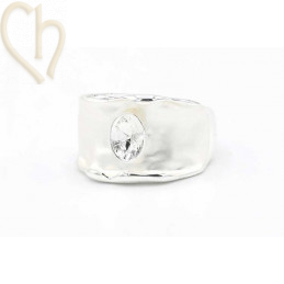Bague reglable élastique avec support pour Crystal 4120 8*6mm