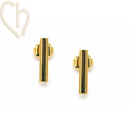 Boucles d'Oreilles barette 15mm Gold avec anneau