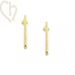 Boucles d'Oreilles barette 40mm Gold avec anneau
