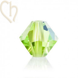 Preciosa Crystal Rondelle Bead 6mm Limecicle Ab