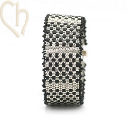 Kit bracelet Double Peyote Cube en Palladium Black Matte