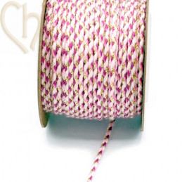 Macramé touw 2mm polyester Premium Quality Lila Wit Gold