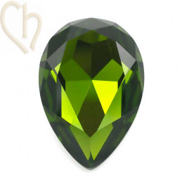 Charl'stone cabochon Poire 30*20mm Olivine 9032