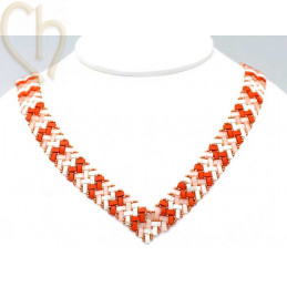 Kit du collier Miyuki Half Tila V - Orange