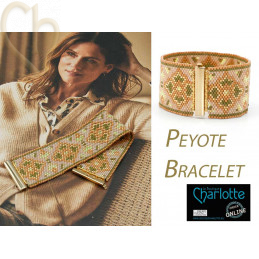 Kit bracelet peyote Pistaccio Blue Gold