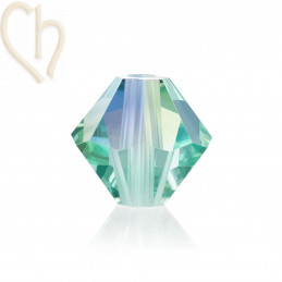 Preciosa Crystal Rondelle Bead 6mm Caribbean Sea Ab 2x