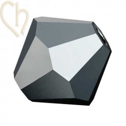 Preciosa Crystal Rondelle Bead 3mm Jet Hematite