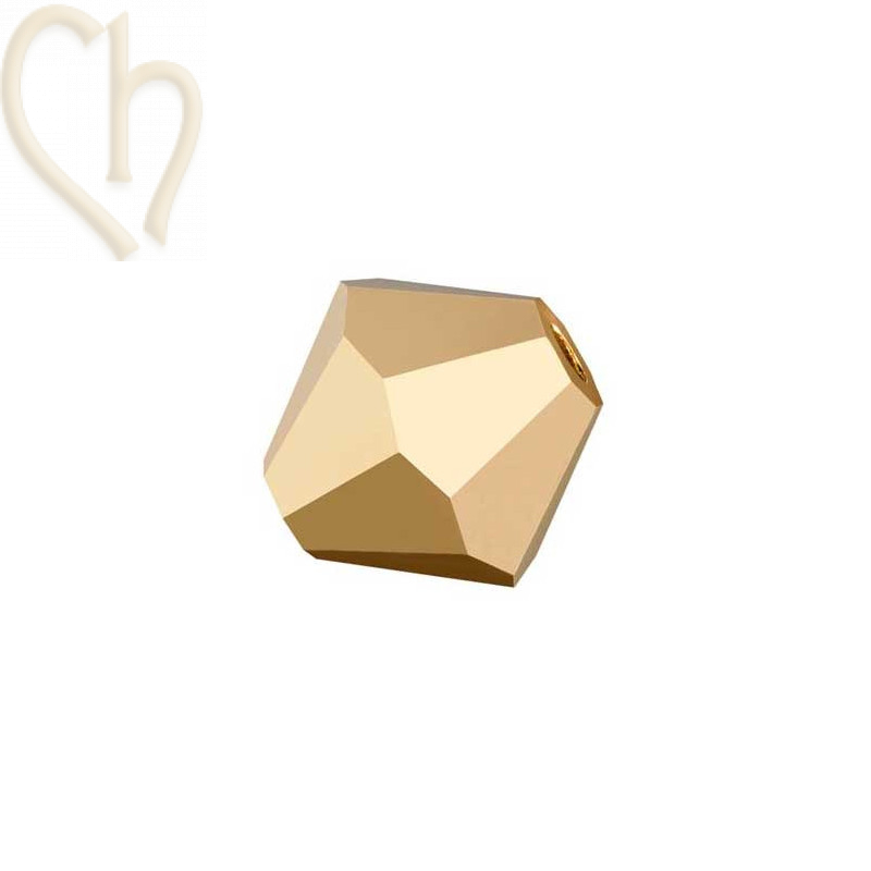 Preciosa Crystal Rondelle Bead 6mm Aurum Full