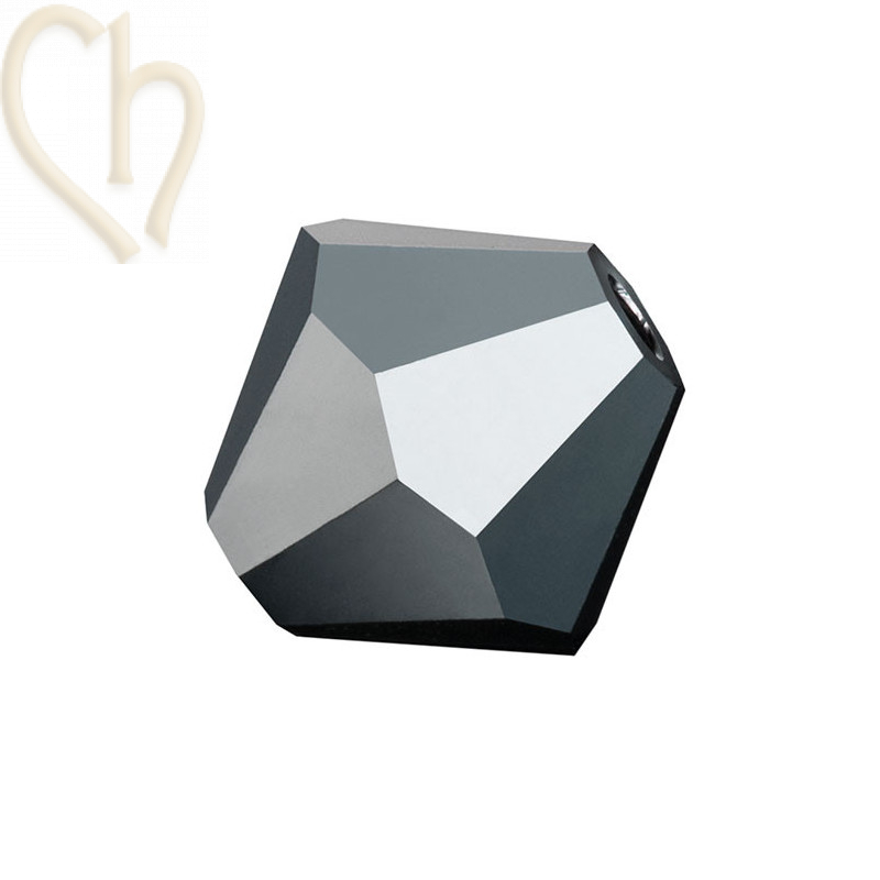 Preciosa Crystal Rondelle Bead 6mm Hematite Full