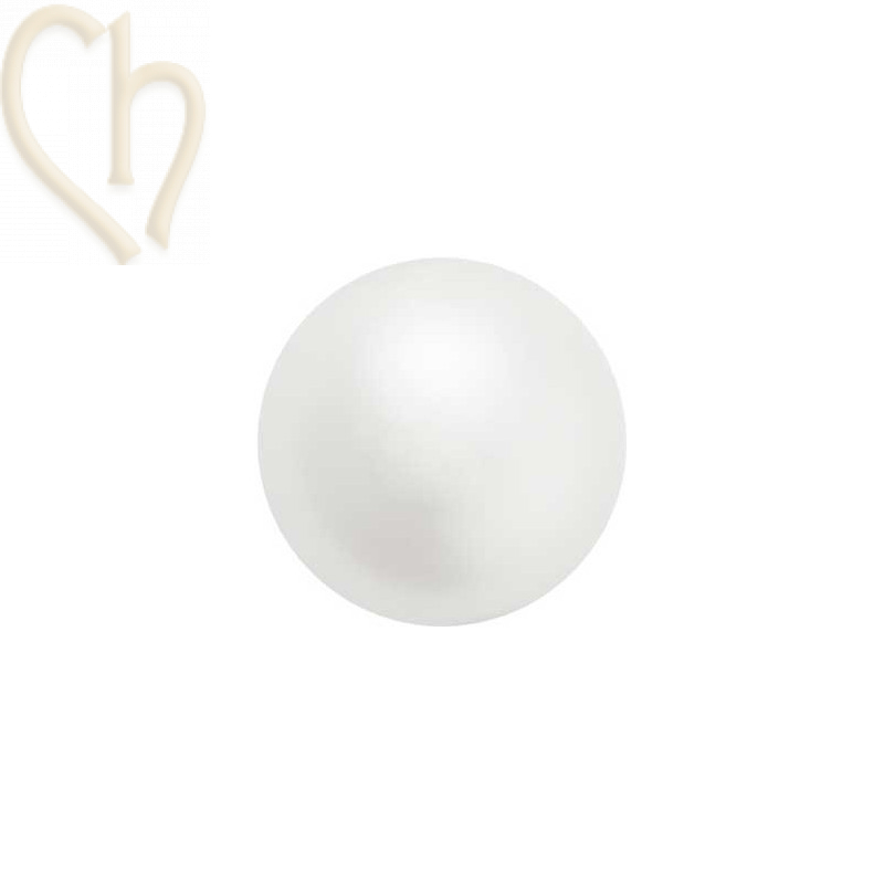 Preciosa 6mm WHITE Round Nacré Pearl Maxima