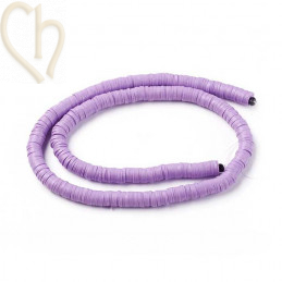 Heishi rondellen 6mm Plum Mauve String 40 cm