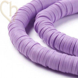 Heishi Rings 6mm Plum Mauve String 40cm