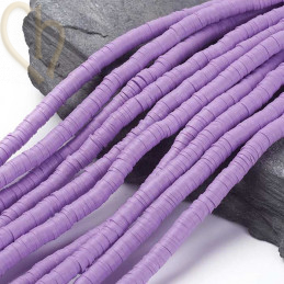 Heishi Rings 6mm Plum Mauve String 40cm