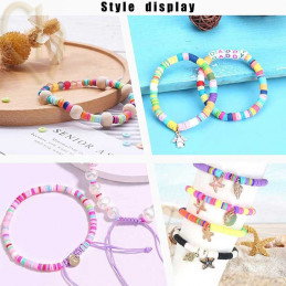 Heishi Rings 6mm Plum Mauve String 40cm