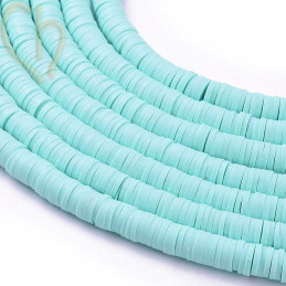 Rondelles Heishi 6mm Vert Menthe par Fil 40cm