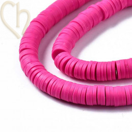 Rondelles Heishi 6mm Fuchsia par Fil 40cm