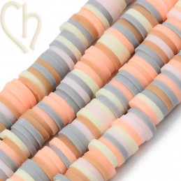 Heishi Rings 6mm Mix Pastel String 40cm