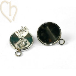 oorbellen plateau 12mm met ring