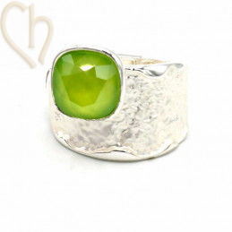 Kit de Boucles d'oreilles et/ou Bague reglable élastique avec support pour 4470 10mm Lime